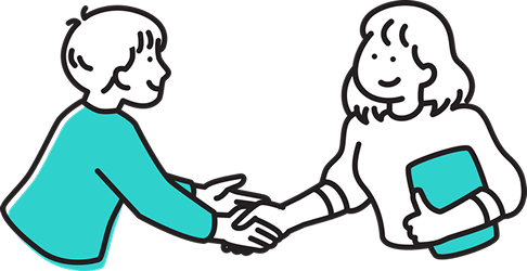 Handshake illustration